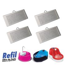 Kit 4 Filtros Refil Fonte Bebedouro Gatos Furacão Pet Fonte Joy