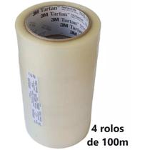 Kit 4 Fita Adesiva 369 Embalagem 3M Transparente 48MM X 100M