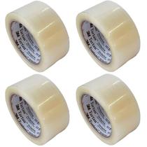 Kit 4 Fita Adesiva 369 Embalagem 3M Transparente 48MM X 50M