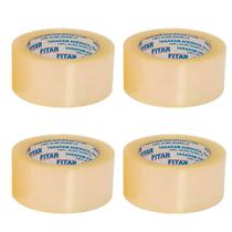 Kit 4 Fita Adesiva Transparente Empacotamento 100m Fitar