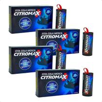 Kit 4 Fita Cola Mosca Citromax - 78cm Kit 4 Fita Cola Mosca Citromax - 78cm