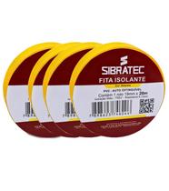 Kit 4 fita isolante amarelo 19mm x 20mt sibratec Kit 4 fita isolante amarelo 19mm x 20mt sibratec
