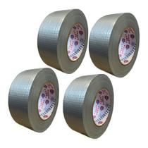 Kit 4 Fita Silver Tape Cinza 50mm X 50mt Eurocel Tpl201