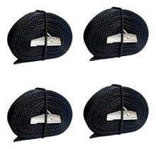 Kit 4 Fitas De Amarração De Carga Com Presilha 2,5M 400Kg