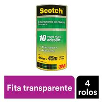 Kit 4 Fitas de Empacotamento 3M SCOTCH 5802 45MM X 45M