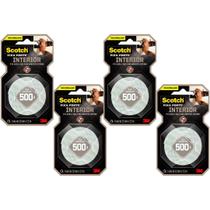 Kit 4 Fitas Dupla Face Fixa Forte Espuma 3m 12mm X 1.5m