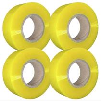 Kit 4 Fitas Largas Transparentes 40mm x 300m Alta Resistência