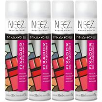 Kit 4 Fixador De Maquiagem Profissional Neez Spray Alta Duração Proteção Hidratante 300ml Kit 4 Fixador De Maquiagem Profissional Neez Spray Alta Duração Proteção Hidratante 300ml