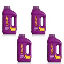 Kit 4 Floculante e Clarificante DomClor 1L Limpeza Piscina