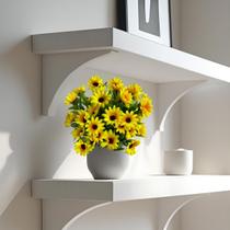 Kit 4 Flores Artificiais Decorativas Mini Margarida Buque de Plantas Haste Flexível Para Enfeite de Mesa e Sala - DE1825