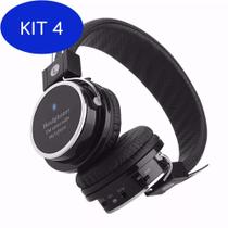 Kit 4 Fone De Ouvido Bluetooth Headphone Sd USB Fm Estéreo