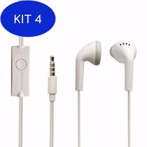 Kit 4 Fone De Ouvido Samsung Galaxy Original Com Fio Branco