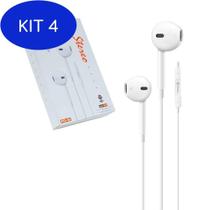 Kit 4 Fone De Ouvido Stereo Pmcell Fo-15
