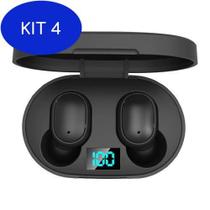 Kit 4 Fone Intra-Auricular Sem Fio Bluetooth E6S