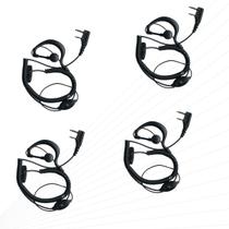 Kit 4 Fone Lapela Talkabout Para Rádio Baofeng Uv-16 Plus