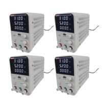 Kit 4 Fonte Alimentação Digital 1 Canal Tensão 32 Volts Corrente 5Am Pesquisas Laboratório Fa-3005