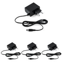 Kit 4 Fontes de Alimentação para CFTV 12V 500ma EF 12 SEG Intelbras