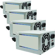 KIt 4 Fontes Pc Atx 200W Reais Real Silenciosa com Cabo de Força Nova Knup KP-517 Cinza Bivolt