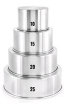 Kit 4 forma assadeira redonda alta bolo 10-15-20-25 Kit 4 forma assadeira redonda alta bolo 10-15-20-25