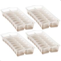 Kit 4 Forma de Gelo Com Fundo Silicone Flexível Plástico 16 Cubos Cinza Sanremo Kit 4 Forma de Gelo Com Fundo Silicone Flexível Plástico 16 Cubos Cinza Sanremo