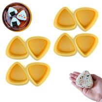 Kit 4 Forma Dupla Para Oniguiri Triangular Amarela