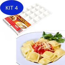 Kit 4 Forma Ravioli e Mini Pastel Faz 24 por vez