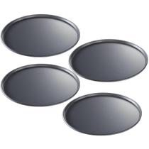 Kit 4 Formas Antiaderente Pizza 36cm Teflon Quality House