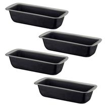 Kit 4 Formas Assar Pão Bolo Tramontina Brasil Alumínio Antiaderente 30cm Assadeira Grafite Kit 4 Formas Assar Pão Bolo Tramontina Brasil Alumínio Antiaderente 30cm Assadeira Grafite