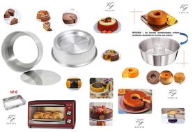 Kit 4 Formas Com 1 Ballerine Redonda 1 Fundo Falso 1 Bolo Redonda 1 Assadeira Para Forno Elétrico