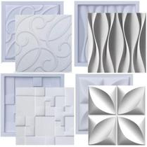 Kit 4 Formas Molde Para Gesso 3D E Cimento Abs