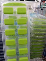 Kit 4 formas p gelo silicone 12 cavidades verde