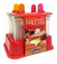 Kit 4 Formas Para Picolé Com Recheio Paleta Mexicana - Plasutil