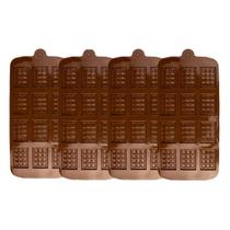 Kit 4 Formas Silicone Barra Chocolate Páscoa Confeitaria