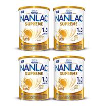 Kit 4 Fórmula Infantil Nanlac Supreme 1 a 3 anos 800g cada