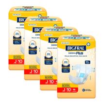 Kit 4 Fralda Bigfral Derma Plus Juvenil 10 Unidades cada