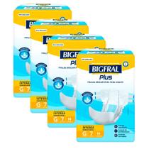 Kit 4 Fralda Bigfral Plus G 7 Unidades Kit 4 Fralda Bigfral Plus G 7 Unidades