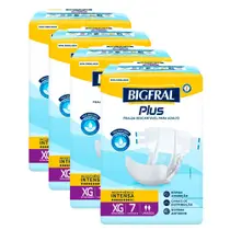 Kit 4 Fralda Bigfral Plus XG 7 Unidades