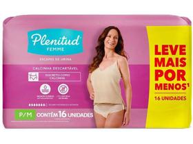 KIT 4 FRALDA GERIATRICA PLENITUD FEMININA P/M 16 = 64 un