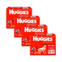 Kit 4 Fralda Huggies Supreme Care Tamanho G Mega 32 Unidades Descartáveis