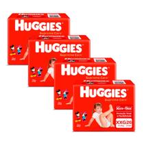 Kit 4 Fralda Huggies Supreme Care Tamanho XXG Mega 26 Unidades Descartáveis