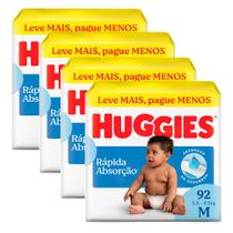 Kit 4 Fralda Huggies Tripla Proteção Tamanho M Pacote Hiper 92 Fraldas Leve Mais Pague Menos Kit 4 Fralda Huggies Tripla Proteção Tamanho M Pacote Hiper 92 Fraldas Leve Mais Pague Menos