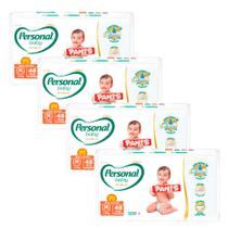 Kit 4 Fralda Personal Baby Premium Pants Tamanho M com 48 Unidades cada