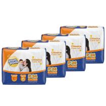 Kit 4 Fralda Pom Pom Classica Descartavel Jumbo Tam P - Total 96 Uni Kit 4 Fralda Pom Pom Classica Descartavel Jumbo Tam P - Total 96 Uni