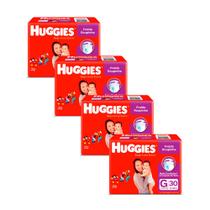 Kit 4 Fralda Roupinha Huggies Supreme Care Tamanho G Pacote Mega 30 Unidades Descartáveis