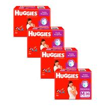 Kit 4 Fralda Roupinha Huggies Supreme Care Tamanho M Pacote Mega 36 Unidades Descartáveis