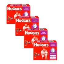 Kit 4 Fralda Roupinha Huggies Supreme Care Tamanho XXG Pacote Mega com 24 Unidades