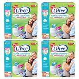 KIT 4 Fraldas Adulto Tamanho PM Lifree Super Conforto