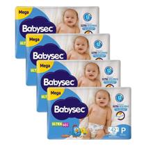 KIT 4 Fraldas Descartáveis Infantil Babysec Mega - Todos os Tamanhos KIT 4 Fraldas Descartáveis Infantil Babysec Mega - Todos os Tamanhos