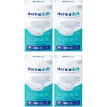 KIT 4 Fraldas Descartável Para Adulto Dermadult Incontinência Severa