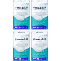KIT 4 Fraldas Descartável Para Adulto Dermadult Incontinência Severa KIT 4 Fraldas Descartável Para Adulto Dermadult Incontinência Severa